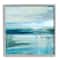 Stupell Industries Abstract Ocean Horizon Modern Nautical Painting Blue Green Framed Wall Art